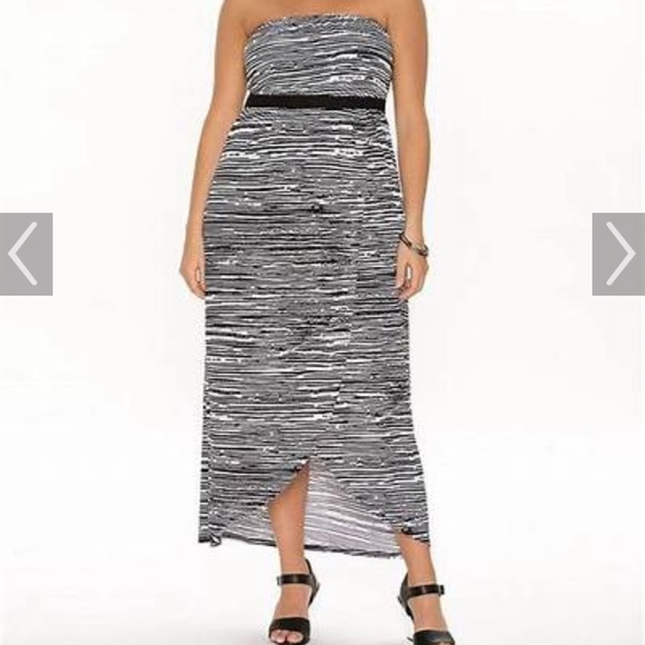 Black and white strapless dress - Picture 2 of 6